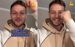 Cựu tiền vệ tuyển Croatia quay video 'hôn gió' cảm ơn Romelu Lukaku