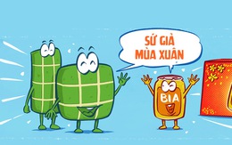 Sứ giả mùa xuân với máy khoan và cuốc xẻng