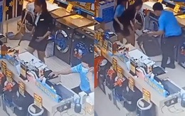 Cô gái ngồi sập ghế vì quá tải