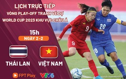 Lịch trực tiếp play-off dự World Cup 2022: Tuyển nữ Việt Nam - Thái Lan