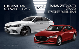 Đắt hơn 70 triệu đồng, Honda Civic RS 2022 vừa ra mắt có gì hơn Mazda3 2.0 Premium?