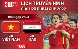 Lịch trực tiếp U23 Việt Nam - U23 Iraq tại Dubai Cup 2022
