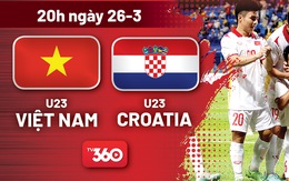 Lịch trực tiếp U23 Việt Nam - U23 Croatia tại Dubai Cup 2022
