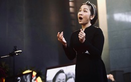 Ca sĩ Mỹ Linh nghẹn ngào hát Hoa sữa trong tang lễ tiễn đưa nhạc sĩ Hồng Đăng