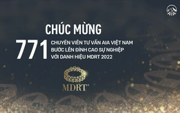 AIA Việt Nam vinh danh 771 gương mặt MDRT 2022 tiêu biểu