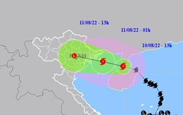 Bão số 2 giật cấp 11, đang hướng vào vùng biển Quảng Ninh - Nam Định