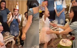 Bé 5 tuổi khóc như mưa vì bị khách ngồi lên bánh sinh nhật