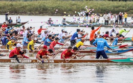 10.000 người về làng gốm Thanh Hà xem đua thuyền trên sông Thu Bồn
