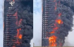 Clip cháy ngùn ngụt tòa nhà chọc trời có văn phòng China Telecom, Trung Quốc