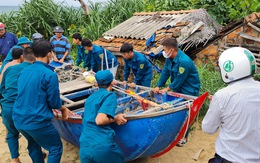 Bộ đội, công an Bình Định khẩn trương giúp dân chống bão Noru