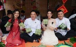 Hoa hậu Đỗ Thị Hà, Lương Kỳ Duyên gói bánh chưng cho trẻ em vùng cao