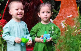Ảnh vui sao Việt 17-1: Hai con nhà Hồ Ngọc Hà diện áo dài du xuân