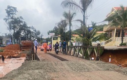 Lắp xong cầu sắt, đường ven biển ở Phan Thiết thông tạm thời