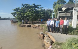 Công bố tình huống khẩn cấp sạt lở bờ sông Giao Hòa
