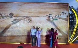 Bức tranh gạo ST 25 được xác lập kỷ lục lớn nhất Việt Nam