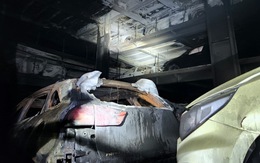 Nhìn không ra ô tô bị cháy của 8 tầng chứa trên tàu Ah Shin