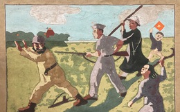 Xem tranh của danh họa vẽ trên giấy đơn sơ thời ‘nghệ sĩ là chiến sĩ’