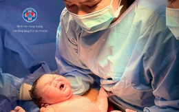 Bé trai sơ sinh nặng gần 5,8kg vừa chào đời