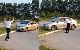 Thầy giáo chắp tay lạy học viên vì lái xe leo lên dải phân cách