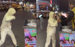 Chàng trai bán kem Thổ Nhĩ Kỳ hết nhây khi gặp nữ khách có võ