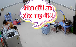 Mẹ tan chảy vì được con gái nhỏ gọi bố dắt xe giùm