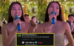 Hoa hậu Tiểu Vy dở khóc dở cười vì chiếc váy 'phản chủ'