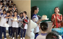 Cả lớp giả vờ cúp học để tạo sinh nhật bất ngờ cho cô giáo