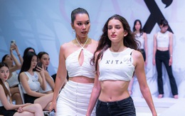 Hà Anh nhiệt tình thị phạm catwalk cho 'vợ Tây' của Bùi Tiến Dũng