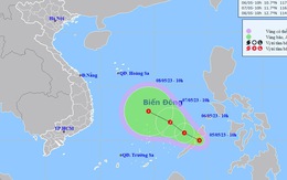 Áp thấp nhiệt đới đang tiến gần Biển Đông