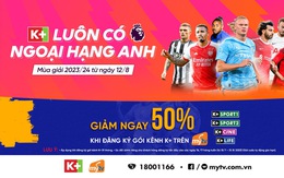 Ngoại hạng Anh 2023/2024 - Xem trực tiếp và độc quyền gói kênh K+ trên MyTV