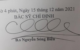 Ảnh vui 1-9: Chữ ký của bác sĩ Nguyễn Sóng Biển
