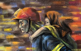 Lê Sa Long vẽ tranh tưởng nhớ 56 nạn nhân trong vụ cháy chung cư mini
