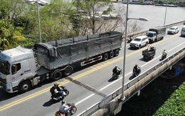 Cấm xe tải nặng qua cầu Rạch Miễu trong 20 ngày