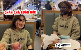 Cô gái gặp tam tai khi ăn mực ở nhà hàng