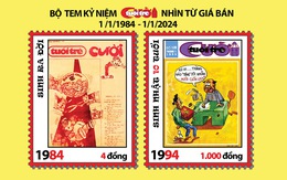 Bộ tem kỷ niệm 40 năm Tuổi Trẻ Cười nhìn từ... giá bán