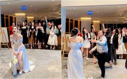 Màn tung hoa cưới của cô dâu khiến 'nhóm bạn ế dài'