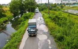 Đường vào Bệnh viện Nhi đồng, Bệnh viện Truyền máu Huyết học chi chít ổ gà, ổ voi