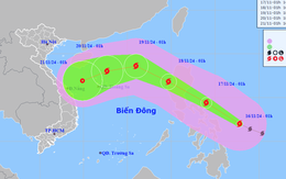 Bão Man-yi mạnh cấp 15, giật trên cấp 17 đang hướng vào Biển Đông