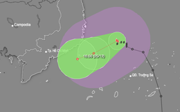 Bão số 10 đổi hướng về vùng biển Khánh Hòa - Bình Thuận