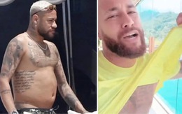 Neymar khoe bụng phản bác lời đồn bị 'béo phì'