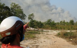 Cháy lớn khu đất nông nghiệp ‘uy hiếp’ bãi rác tạm Đồng Cây Sao ở Phú Quốc