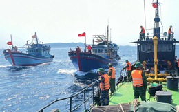 Tàu kéo và sà lan chìm gần đảo Lý Sơn làm 4 người chết: Dừng tìm kiếm 5 ngư dân mất tích