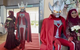 Chú rể 'biến hình' thành Ultraman trong lễ cưới