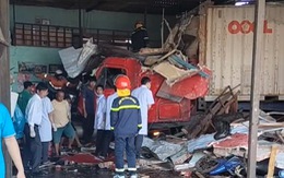 Container lao vào nhà dân khiến ít nhất 3 người chết