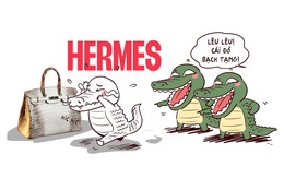 Hermes giải oan cho chú cá sấu bạch tạng