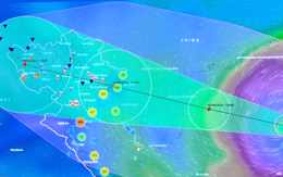 Ảnh mây vệ tinh cơn bão số 3, cấp siêu bão đang hướng vào vịnh Bắc Bộ