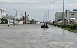 Nhiều nhà xưởng khu công nghiệp ở Hải Phòng bị nhấn chìm trong nước