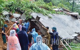 Sạt lở đất ở Hòa Bình làm 4 người cùng gia đình thiệt mạng