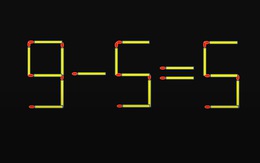 Thử tài IQ: Di chuyển một que diêm để 9-5=5 thành phép tính đúng