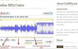 Cắt nhạc MP3 online, không chờ tải file